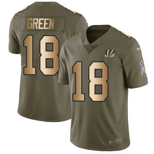 Nike Bengals 18 A.J. Green Olive Gold Salute To Service Limited Jersey Dzhi,We sell and wholesale Nike Bengals 18 A.J. Green Olive Gold Salute To Service Limited Jersey Dzhi on line form chian!